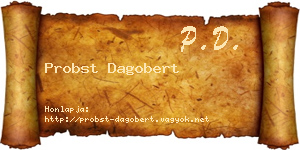 Probst Dagobert névjegykártya